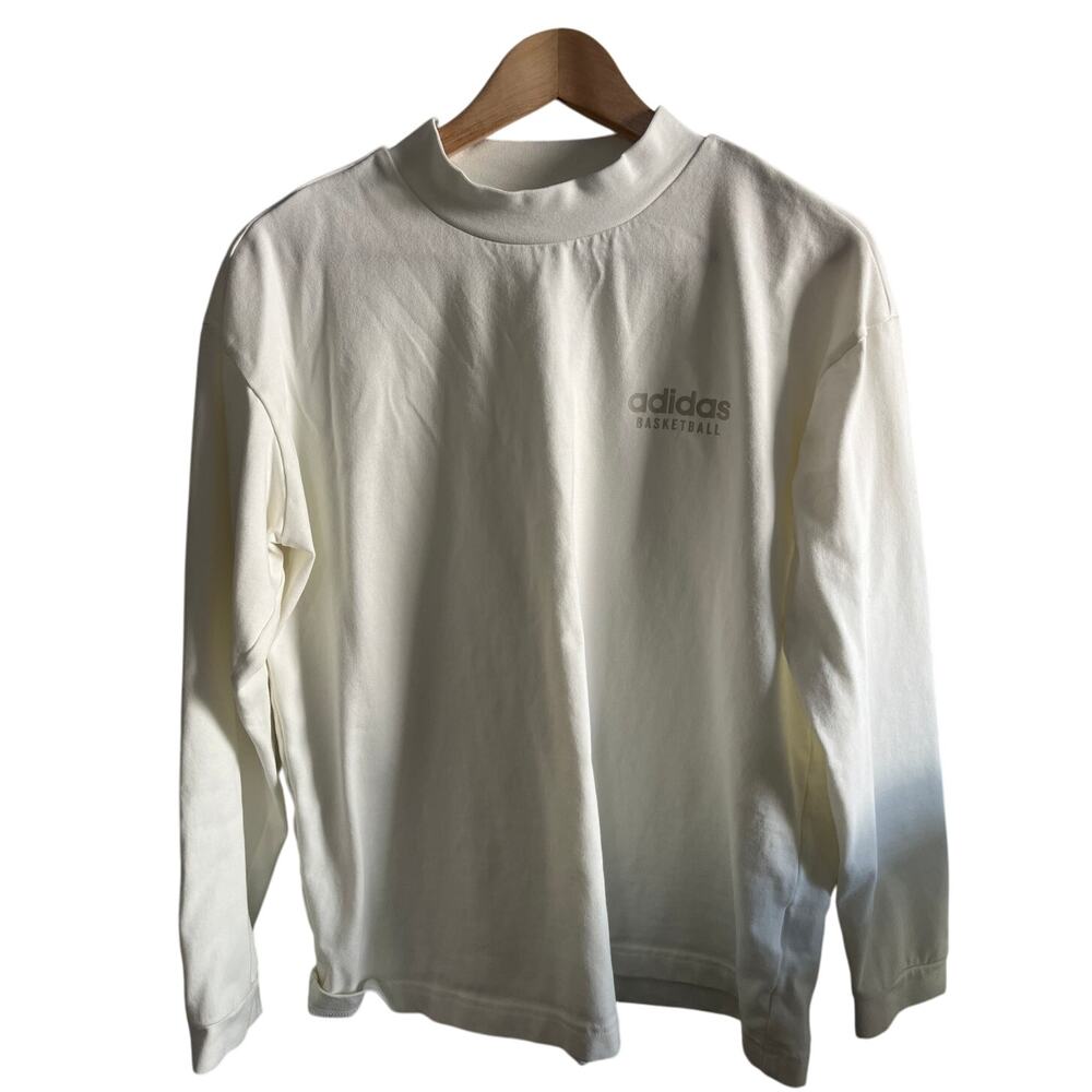 Adidas long sleeve basketball warm up white size small
